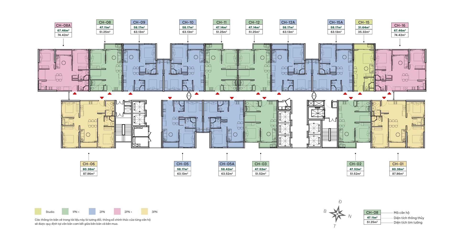 Mặt bằng tầng căn hộ điển hình dự án The CityOn Imperia Ocean City