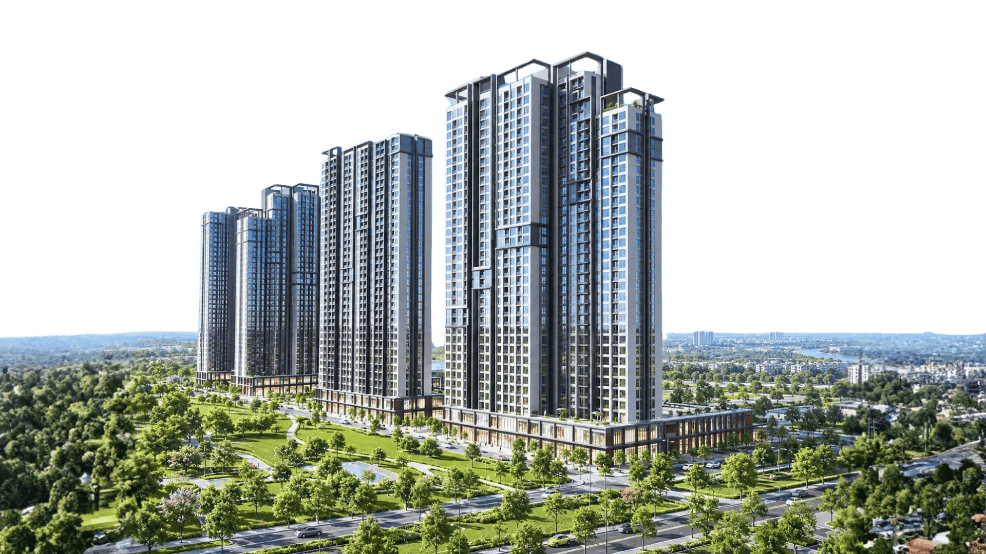 Phối cảnh các tòa tháp chung cư cao tầng dự án The CityOn