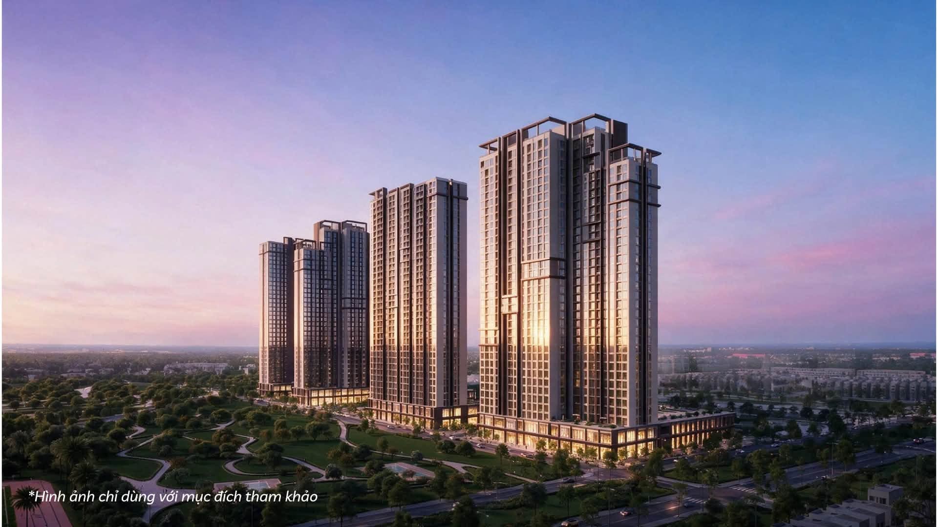 Phối cảnh các tòa tháp chung cư dự án The CityOn tại Ocean Park 3